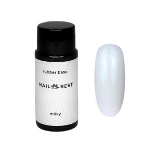 Base Nail Best Milky Rubber Base, 30 g / молочная каучуковая камуфлирующая база - NOGTISHOP
