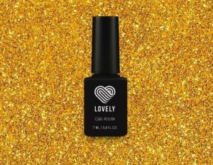 Топ без липкого слоя Lovely с золотым шиммером Gold, 12ml - NOGTISHOP