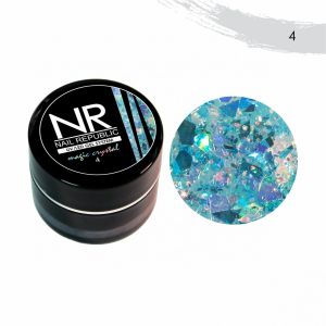 Гелевая краска c блестками Magic Crystal №04 Nail Republic, 5 гр   - NOGTISHOP