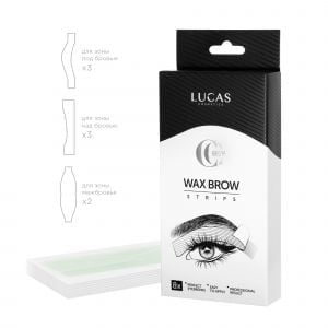 Набор восковых полосок для коррекции бровей WAX BROW STRIPS , 8 шт.