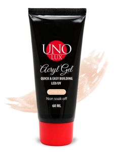 AcrylGel "Uno Lux", Glitter Beige, 60 ml.  - NOGTISHOP