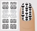Слайдер для дизайна ногтей, Чёрный на белом, №BB114, NOGTIKA