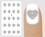 Слайдер для дизайна ногтей, Чёрный на белом, №BB116, NOGTIKA