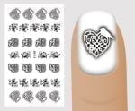 Слайдер для дизайна ногтей, Чёрный на белом, №BB119, NOGTIKA