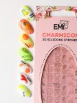 Charmicon 3D Silicone Stickers №45 «Тропические фрукты» золото/серебро