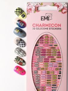 Charmicon 3D Silicone Stickers №87 Слова