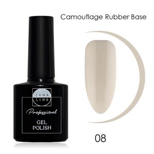 Базовое камуфлирующее покрытие №08 Camouflage Rubber, LunaLine, 10 мл - NOGTISHOP