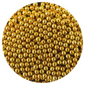 Бисер металлический в пакете, Золото #0,1, 2 гр, IRISK - NOGTISHOP