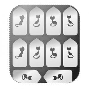 Трафареты для дизайна ногтей IRISK, серебро №81 - NOGTISHOP