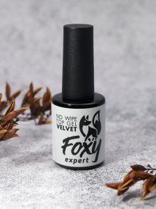 Верхнее матовое покрытие без липкого слоя VELVET (No wipe top gel VELVET), FOXY, 10 мл - NOGTISHOP