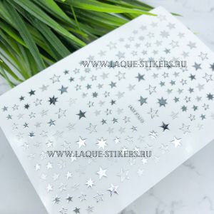 Наклейки "STARS" на клейкой основе SILVER, Laque  - NOGTISHOP