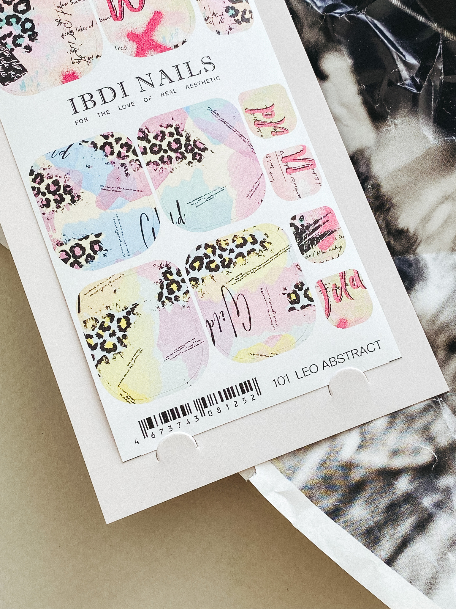 Пленки для педикюра IBDI NAILS 101 LEO ABSTRACT