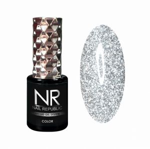 Гель-лак Flash 04 Серебро, Nail Republic, 10 мл  - NOGTISHOP