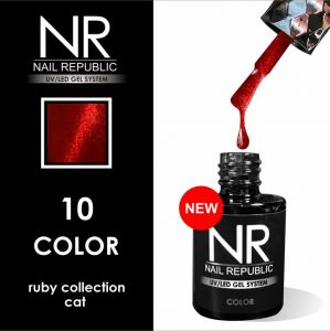 Гель-лак Кошачий глаз Cat Ruby Collection №10 Nail Republic, 10 мл  - NOGTISHOP