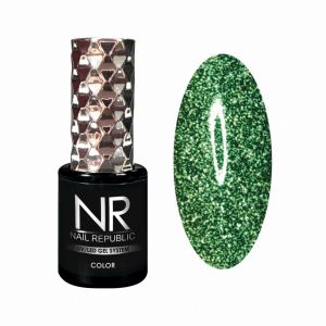 Гель-лак Flash 14 Зеленый, Nail Republic, 10 мл - NOGTISHOP