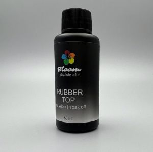 Суперглянцевый каучуковый топ без липкого слоя Rubber top Bloom 50 мл - NOGTISHOP