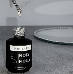 Top Flash светоотражающий без липкого слоя, 15мл. Holy Molly - NOGTISHOP