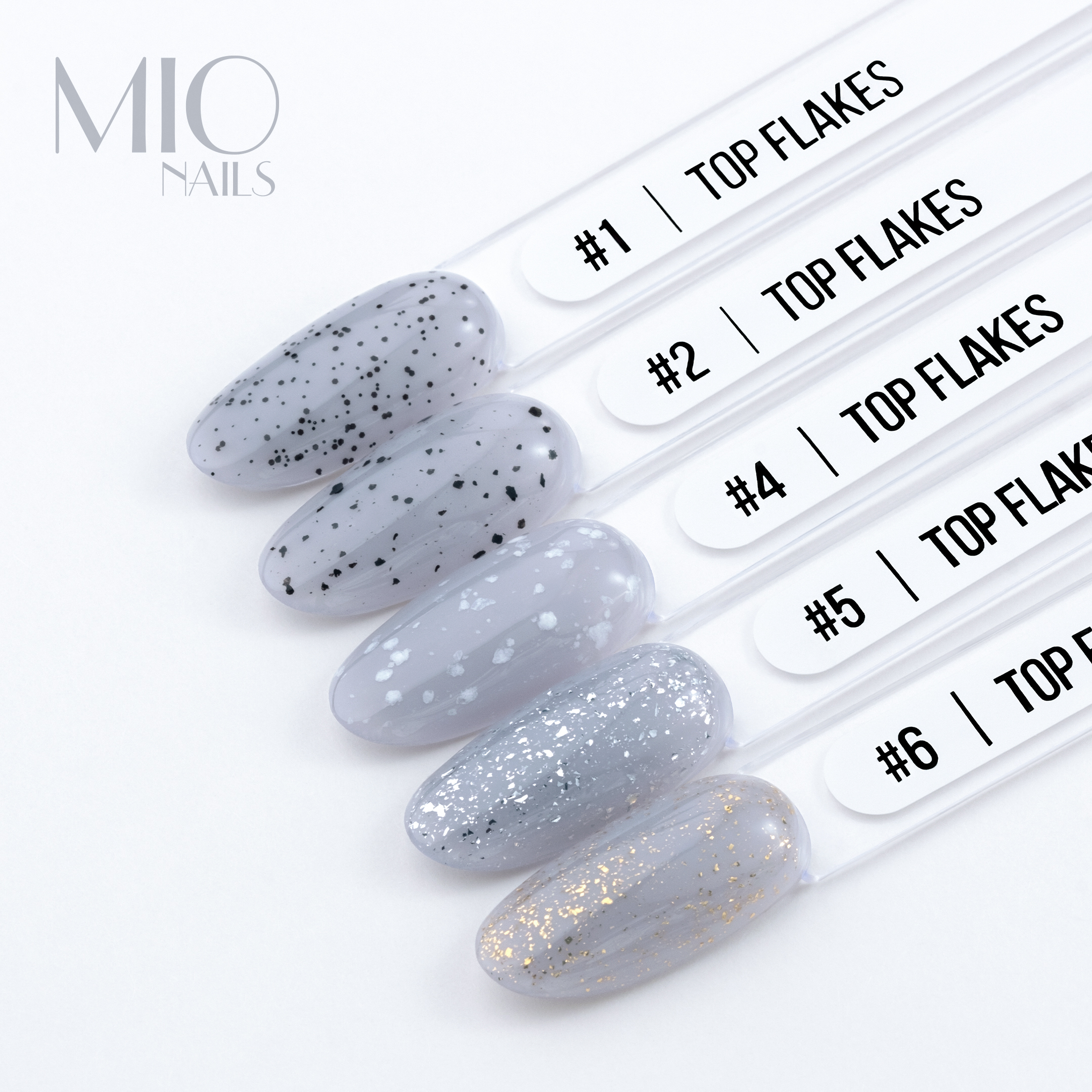 ТОП с эффектом MIO Nails Flakes # 5, 15 мл.
