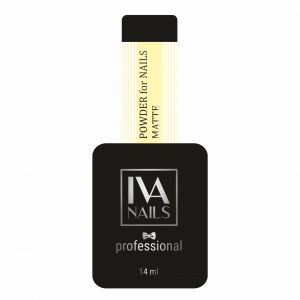 Идеальный матовый топ Powder for nails MATT TOP IVA Nails, 14 мл  - NOGTISHOP