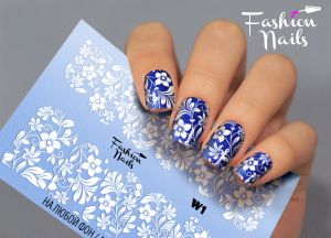 Слайдер дизайн White W01 FashionNails - NOGTISHOP