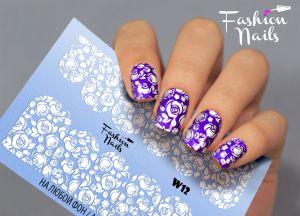 Слайдер дизайн White W12 FashionNails - NOGTISHOP