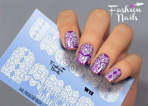 Слайдер дизайн White W18 FashionNails - NOGTISHOP