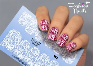 Слайдер дизайн White W02 FashionNails - NOGTISHOP