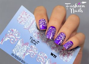 Слайдер дизайн White W22 FashionNails - NOGTISHOP