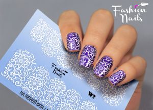 Слайдер дизайн White W03 FashionNails  - NOGTISHOP