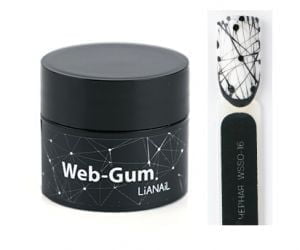 Гель-краска Web-Gum Lianail Паутинка Черная WSSO-016, 5 мл 