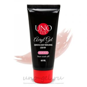 AcrylGel "Uno Lux", Neon Rose, 60 ml. - NOGTISHOP