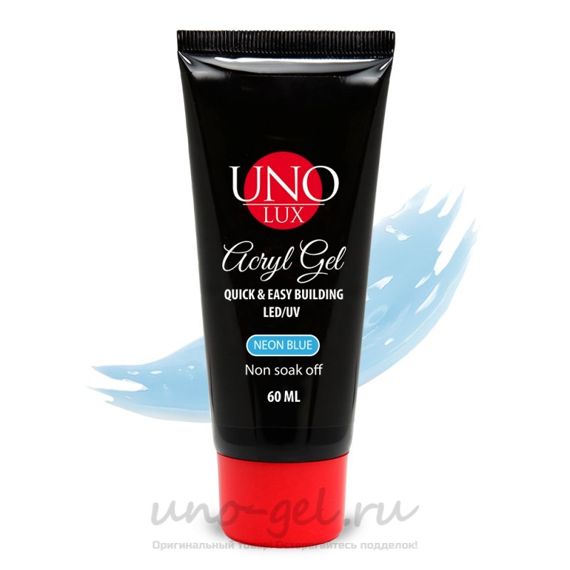 AcrylGel "Uno Lux", Neon Blue, 60 ml.  - NOGTISHOP