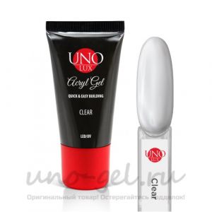 AcrylGel "Uno Lux", Clear, 30 ml. - NOGTISHOP