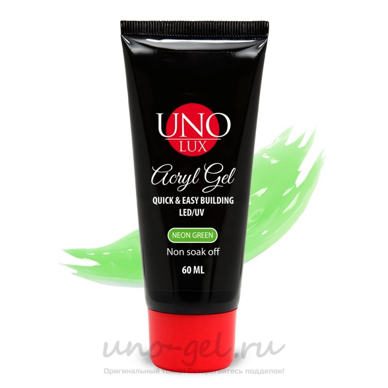 AcrylGel "Uno Lux", Neon Green, 60 ml.  - NOGTISHOP