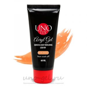 AcrylGel "Uno Lux", Neon Orange, 60 ml.  - NOGTISHOP