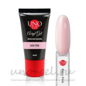 AcrylGel "Uno Lux", Baby Pink, 30 ml. - NOGTISHOP