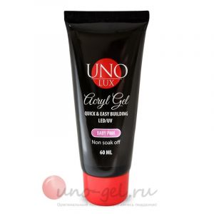 AcrylGel "Uno Lux", Baby Pink, 60 ml. - NOGTISHOP
