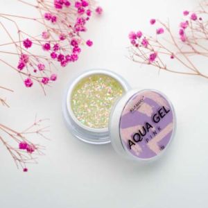 Aqua Gel Pink FLY MARY гель с хлопьями, 15 гр. - NOGTISHOP