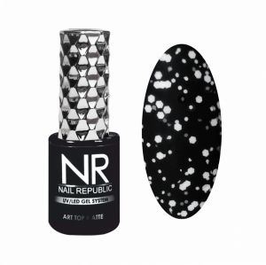 Art Top Matte №11 матовый с белыми вкраплениями Nail Republic, 10 мл  - NOGTISHOP