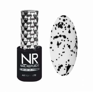 Art Top Matte №13 матовый с черными вкраплениями Nail Republic, 10 мл  - NOGTISHOP