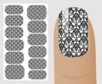 Слайдер для дизайна ногтей, "Черно-белое" №B102 ,  NOGTIKA