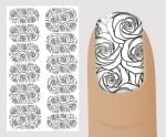 Слайдер для дизайна ногтей, "Черно-белое" №B116 ,  NOGTIKA