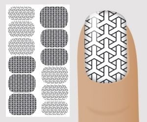 Слайдер для дизайна ногтей, "Черно-белое" №B118 ,  NOGTIKA - NOGTISHOP