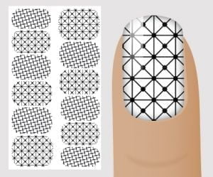 Слайдер для дизайна ногтей, "Черно-белое" №B120 ,  NOGTIKA - NOGTISHOP