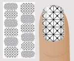 Слайдер для дизайна ногтей, "Черно-белое" №B120 ,  NOGTIKA