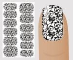 Слайдер для дизайна ногтей, "Черно-белое" №B121 ,  NOGTIKA