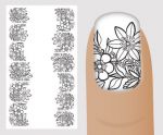 Слайдер для дизайна ногтей, "Черно-белое" №B136 ,  NOGTIKA