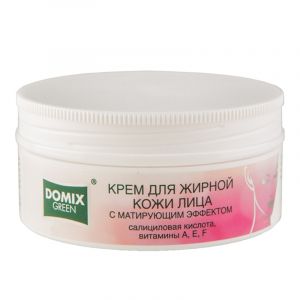 Крем Domix для жирной кожи лица с матирующим эффектом с салициловой кислотой, витаминами A, E, F, 75 мл - NOGTISHOP