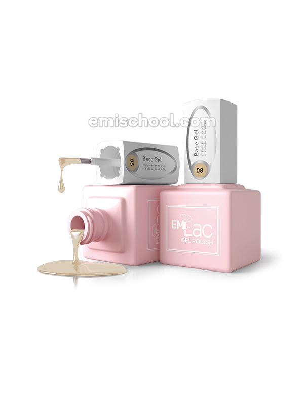 E.MiLac Base Gel Free Edge №08, 9 мл. - NOGTISHOP
