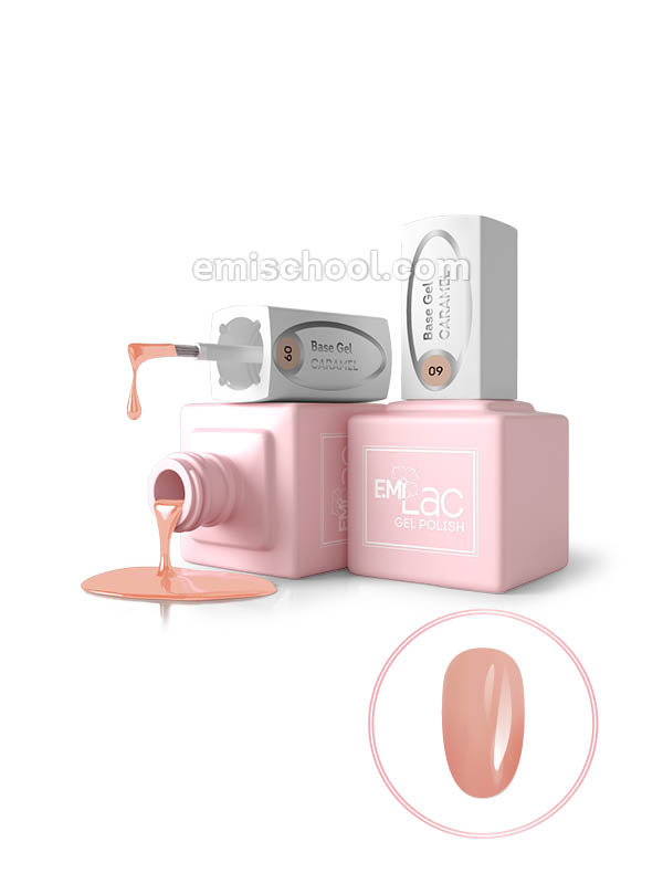 E.MiLac Base Gel Карамель №09, 9 мл. - NOGTISHOP
